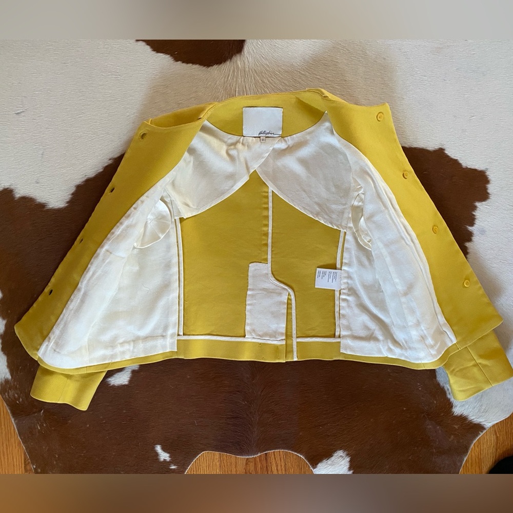 Beautiful 3.1 Phillip Lim Yellow Ladies Style Jacket Size 2 - Like New - Picture 6 of 8
